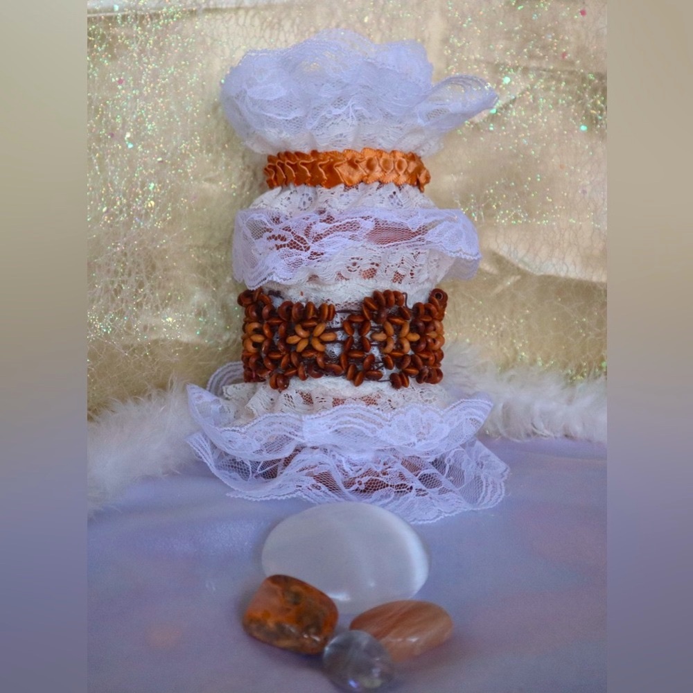 Hand Crafted AngelicTouchPillow&Jar Set VanillaBean&CoconutAroma - Picture 3 of 9